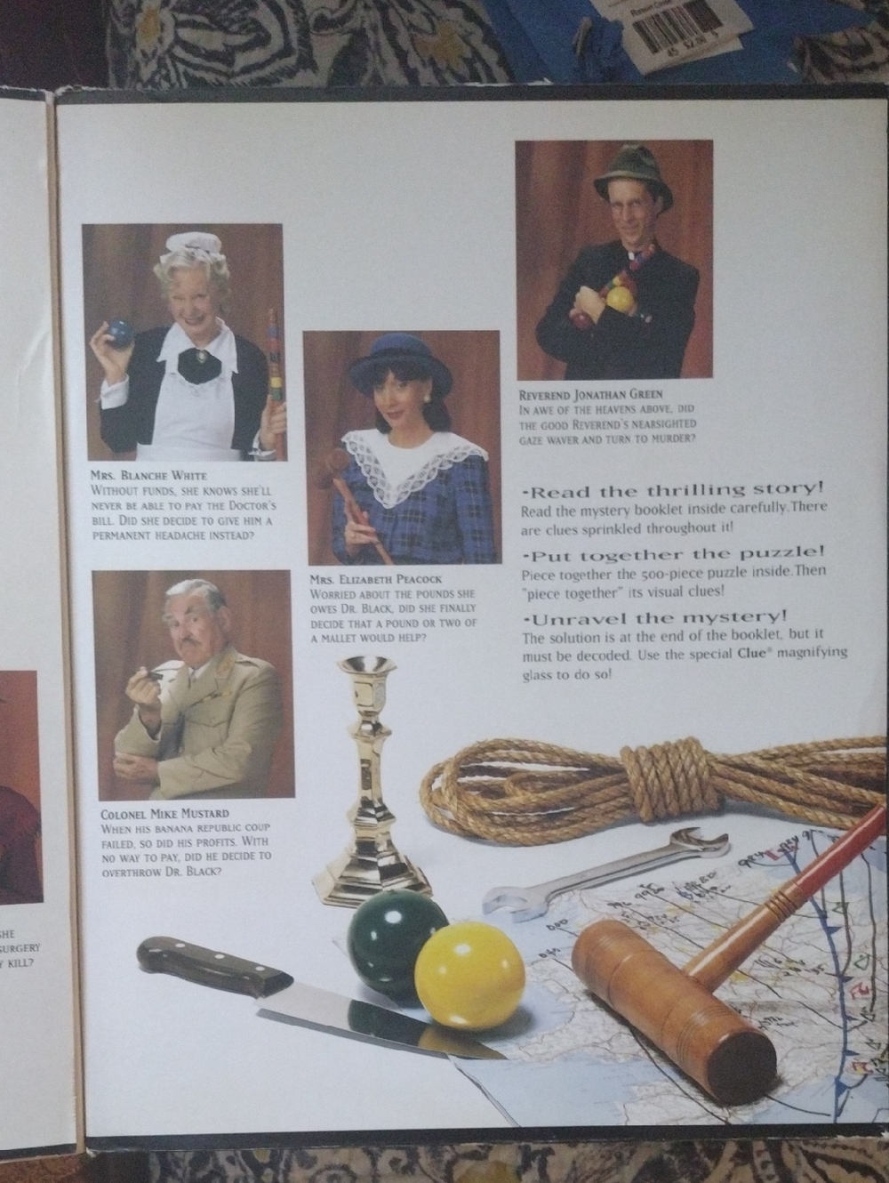 Clue Mystery Puzzle - The Color of Murder (Milton Bradley) - Picture 15 of 16